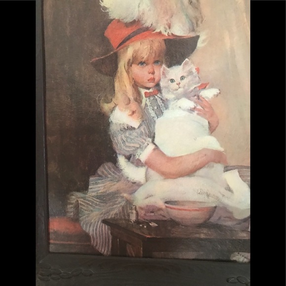 Rare Vintage 1900’s Cherry flower frame picture - Picture 7 of 8